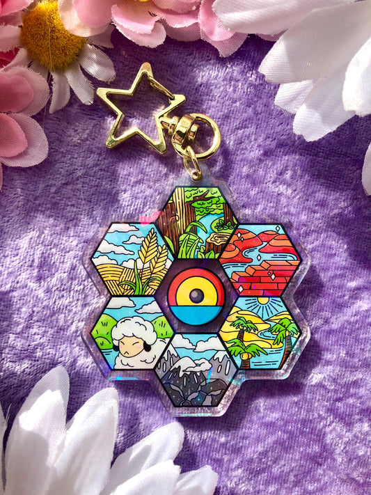 Settlers Holographic Keychain