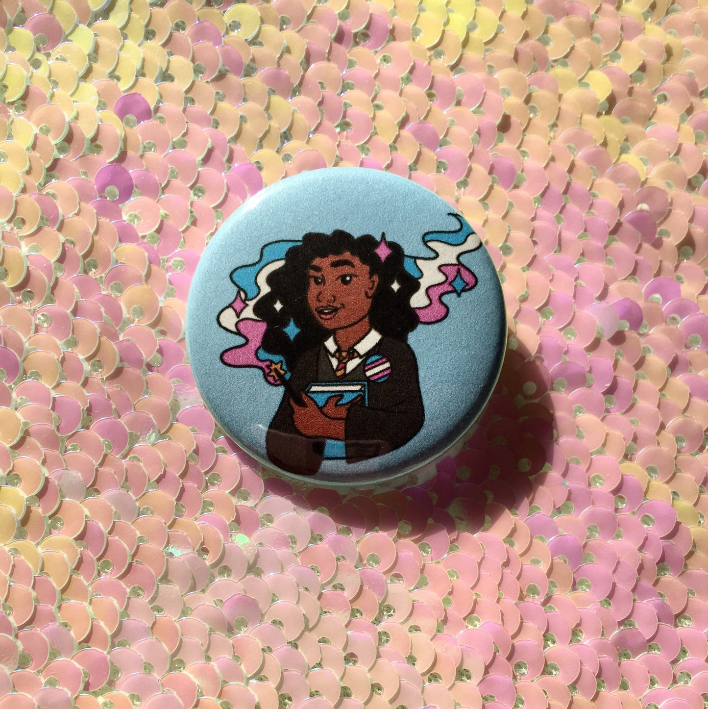 Trans Witch Pride Button