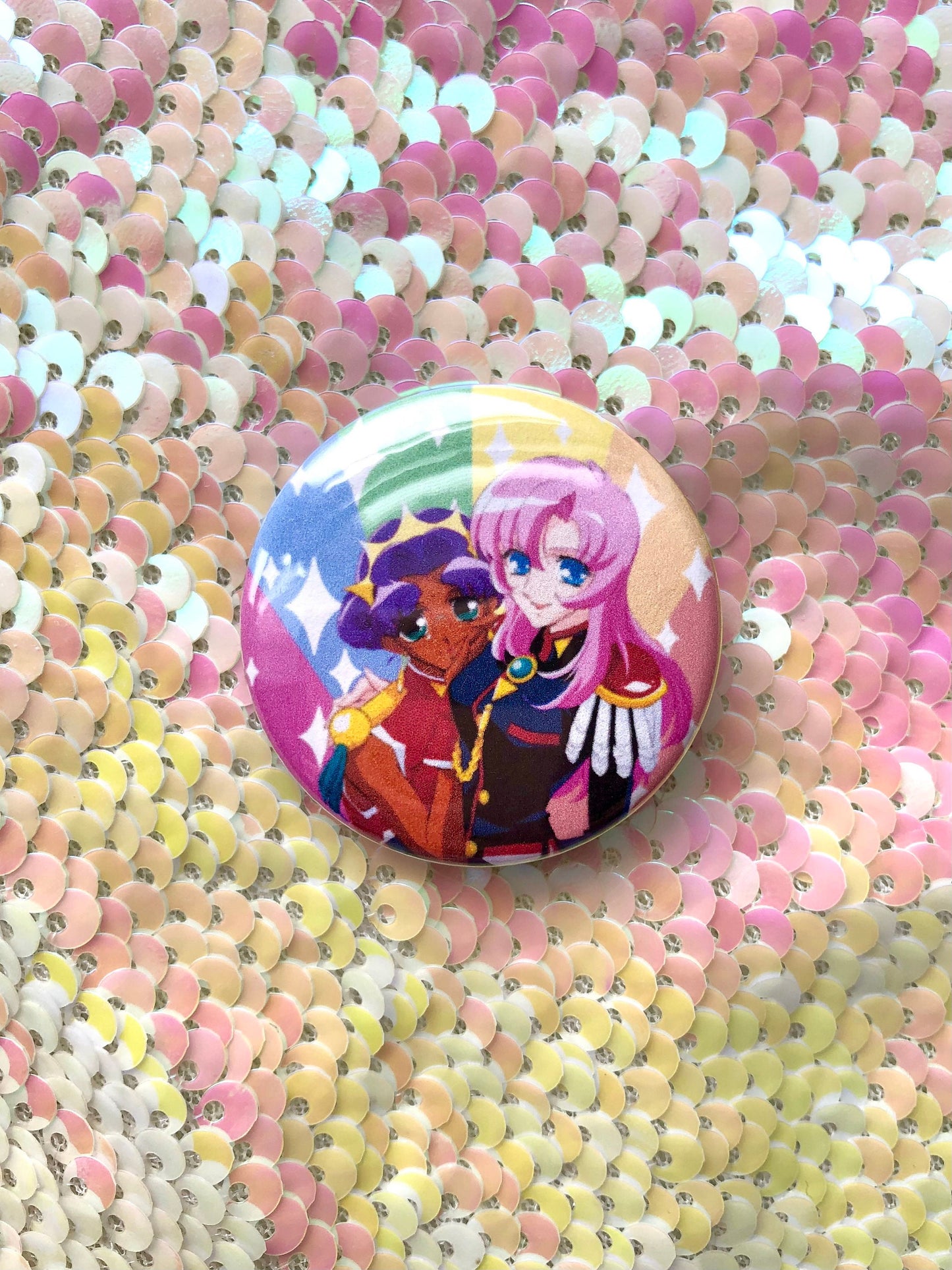Utena/Anthy Pride Button