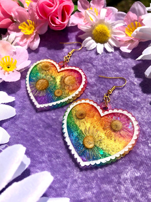 Rainbow Wild Daisy Earrings