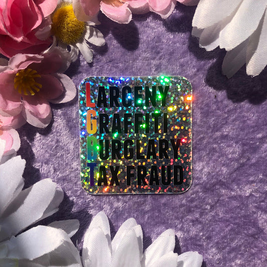 LGBT Crimes Holo Vinyl Sticker
