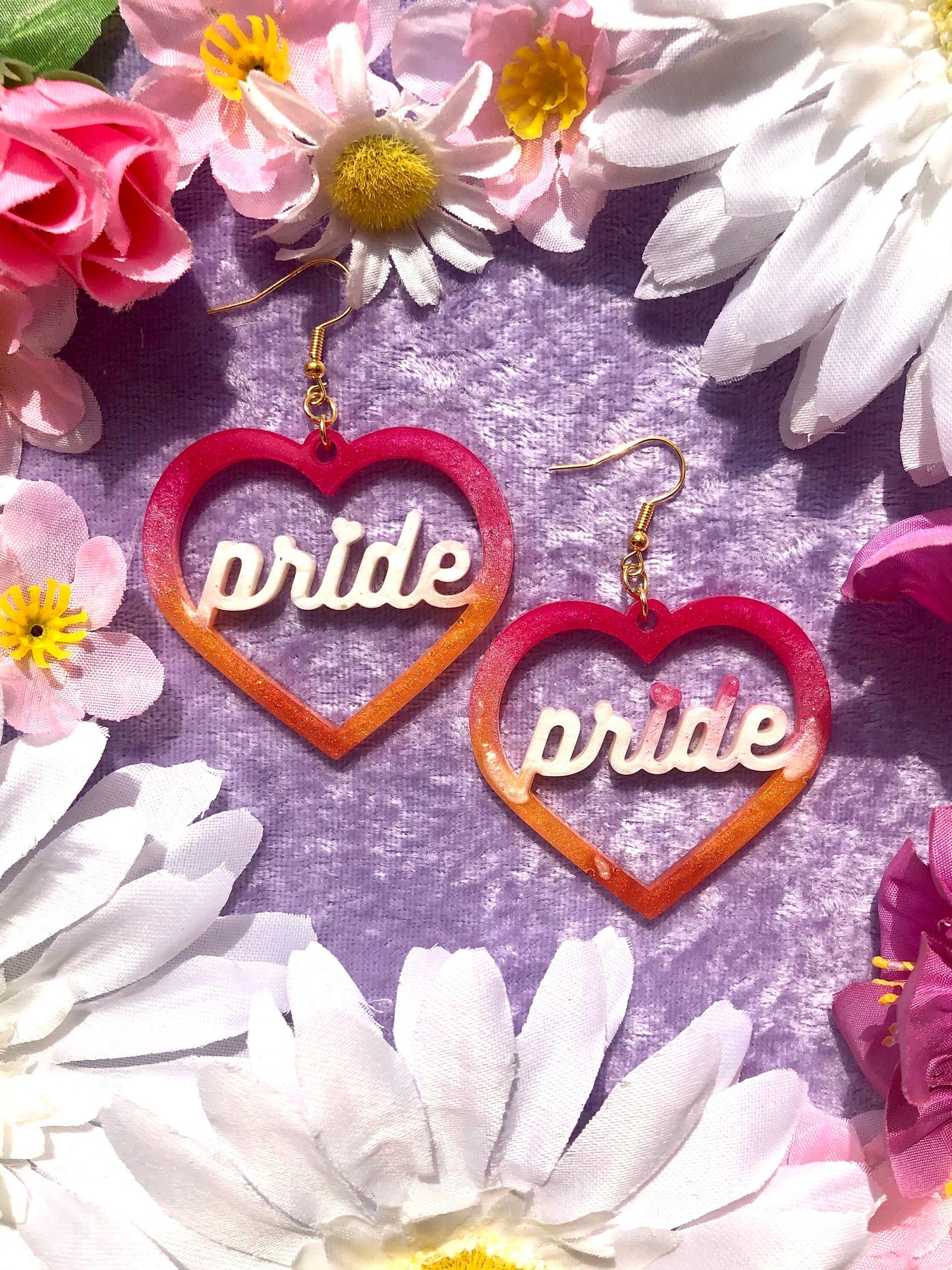 Pride Heart Earrings