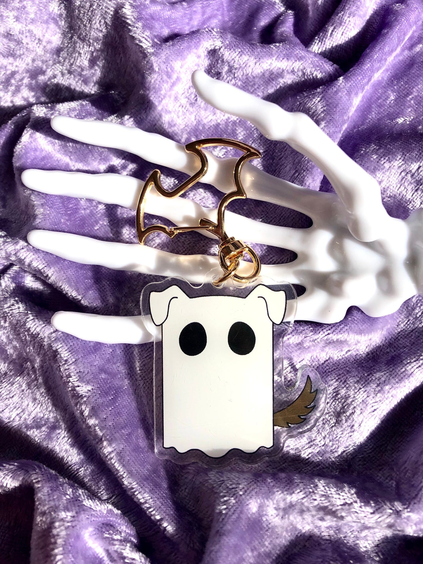 Ghost Puppy Keychain