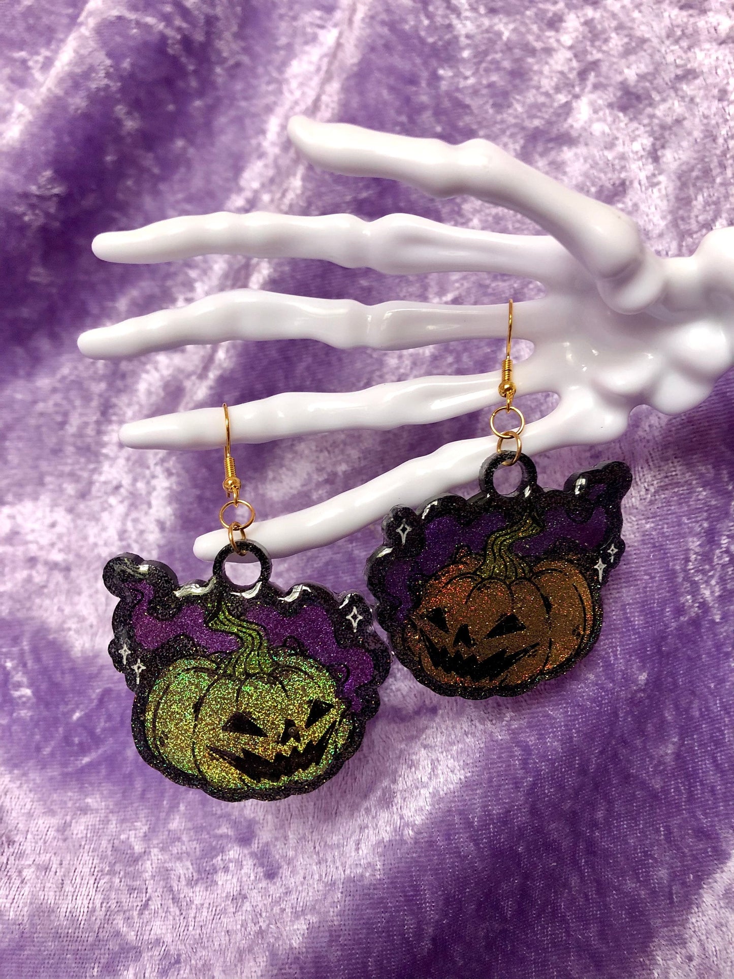 Haunted Jack-o-lantern Earrings