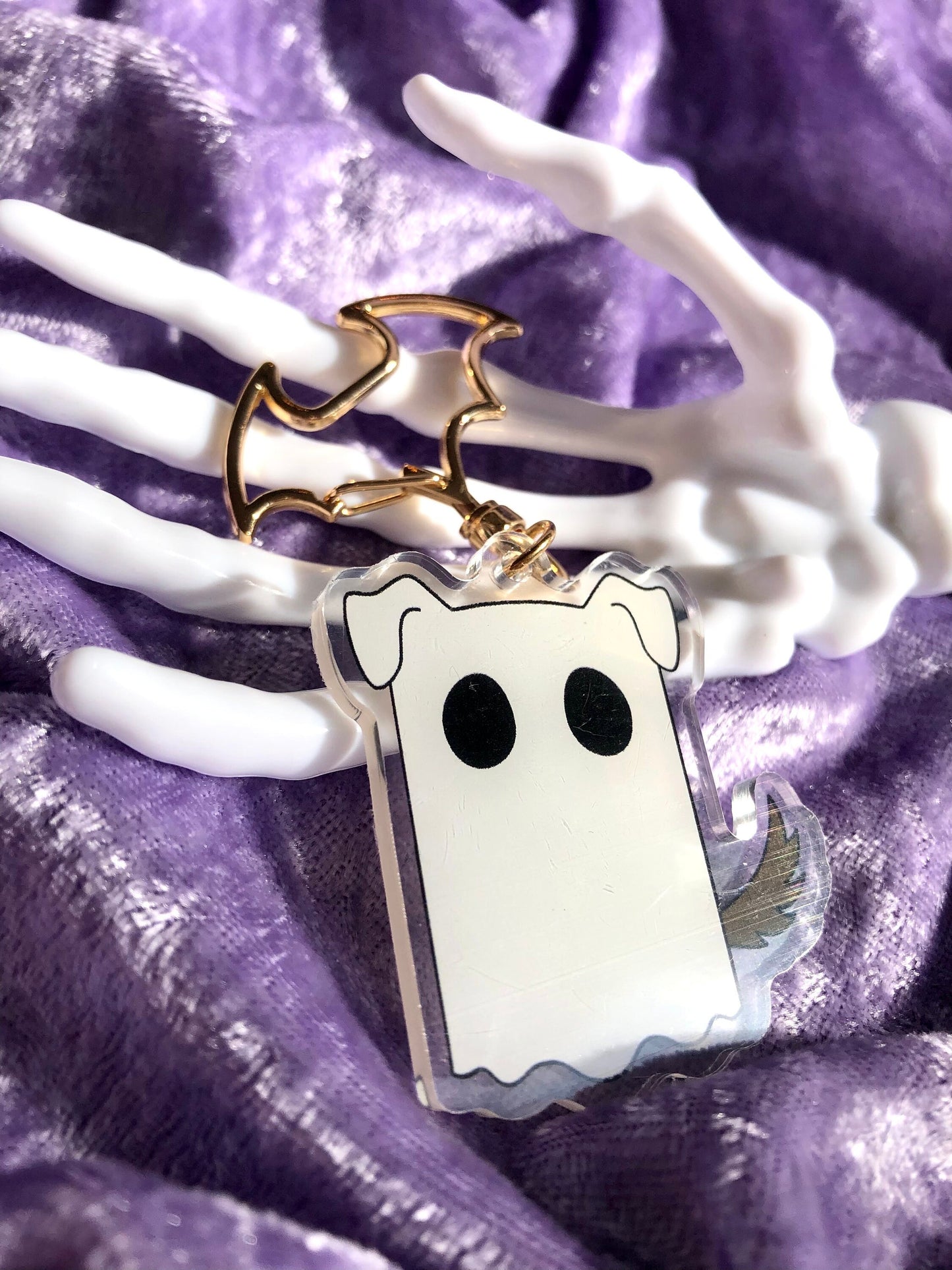Ghost Puppy Keychain