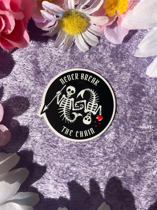 Never Break the Chain Vinyl Sticker